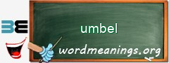 WordMeaning blackboard for umbel